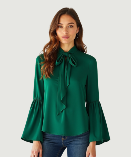 Emerald Elegance Blouse